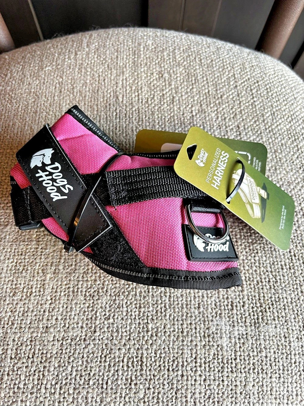 DogsHood No Pull Harness Pink & Black Dog Harness NWT
